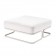 Pouf Marcel Structure Blanc Mat Coussin Blanc Emu JardinChic