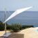 Parasol à Mât Déporté Shade Aluminium/Blanc Emu JardinChic