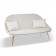 Sofa 2 Places Vanity Blanc Gris Clair Vlaemynck Jardinchic