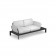 Sofa 2 Places Tami Structure Noir Tissu Blanc Emu Jardinchic