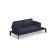 Sofa 2 Places Tami Structure Noir Tissu Bleu Emu Jardinchic