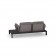 Sofa 2 Places Tami Structure Noir Tissu Gris Emu Jardinchic