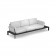 Sofa 3 Places Tami Structure Noir Tissu Blanc Emu Jardinchic