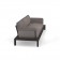 Sofa 3 Places Tami Structure Noir Tissu Gris Emu Jardinchic