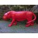 Statue Tigre Rouge Laqué Tex Artes Jardinchic