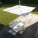 Parasol Solis 4x4m Blanc Socle non inclus Sywawa JardinChic