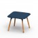 Table Piétement Iroko Sloo 90x90cm Plateau Bleu Marine Vondom Jardinchic