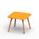 Table Piétement Iroko Sloo 90x90cm Plateau Orange Vondom Jardinchic