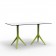 Table Double Avec Plateau HPL Blanc / Pieds Vert Anis Mari-Sol Vondom JardinChic