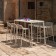 Tabourets Hauts & Table Haute Plateau Aluminium Yard Emu JardinChic