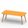 Table Piétement Iroko Sloo 180x90cm Plateau Orange Vondom Jardinchic