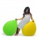 Pouf Baloon verde mela e giallo SA Florence Jaffrain JardinChic